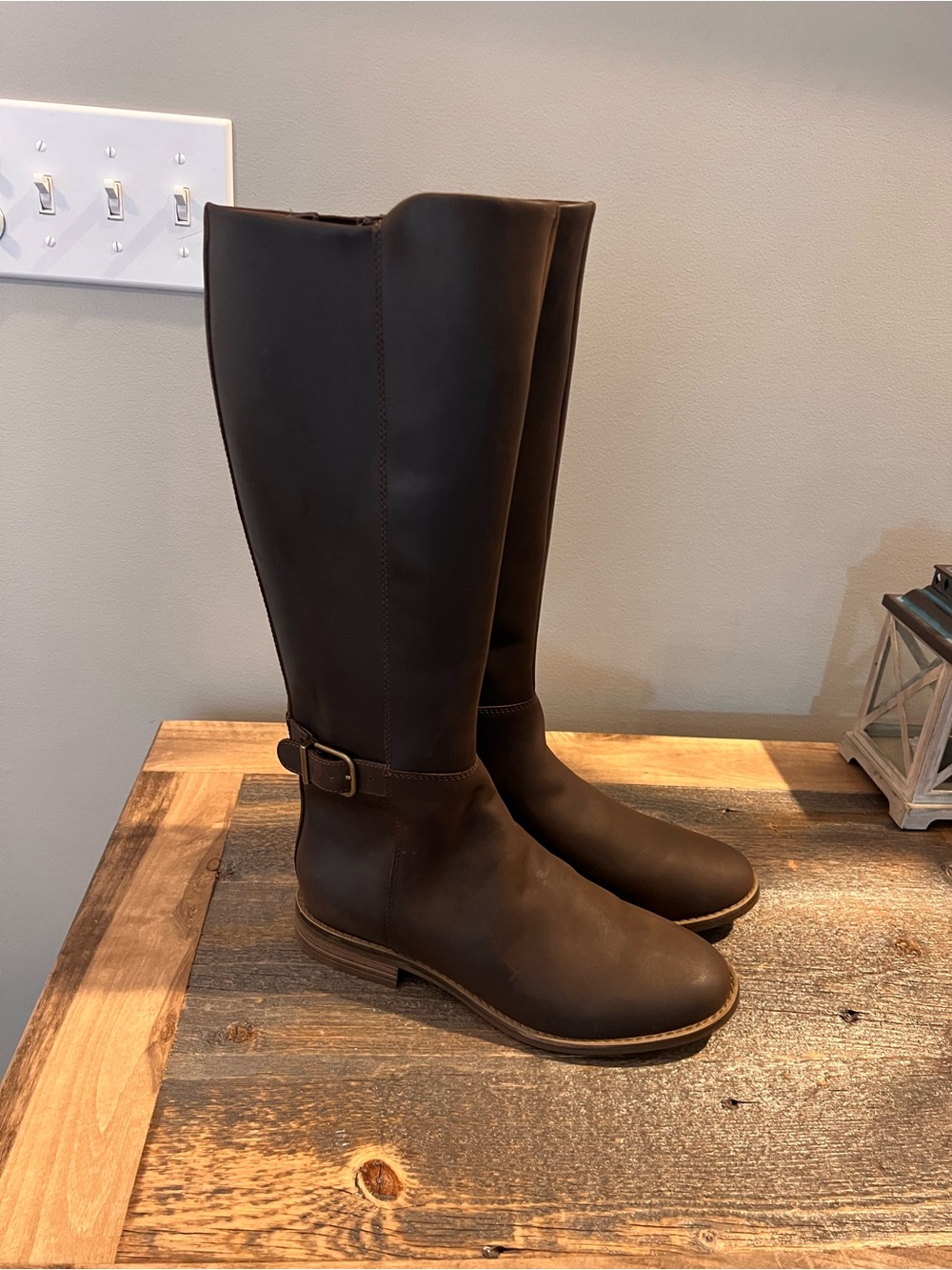 New Dark Brown Clarks Boots Women’s